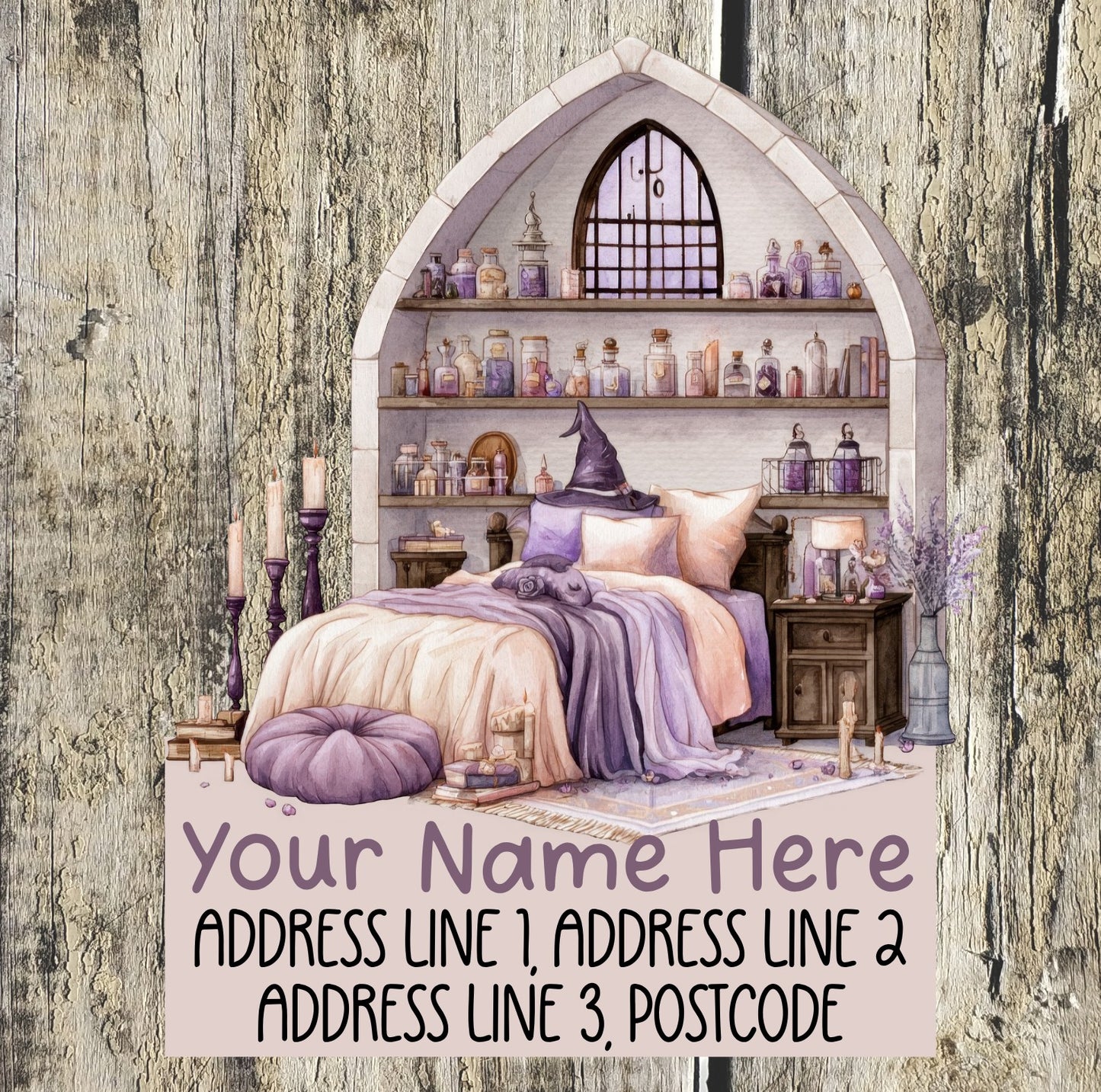Purple Halloween Address Labels