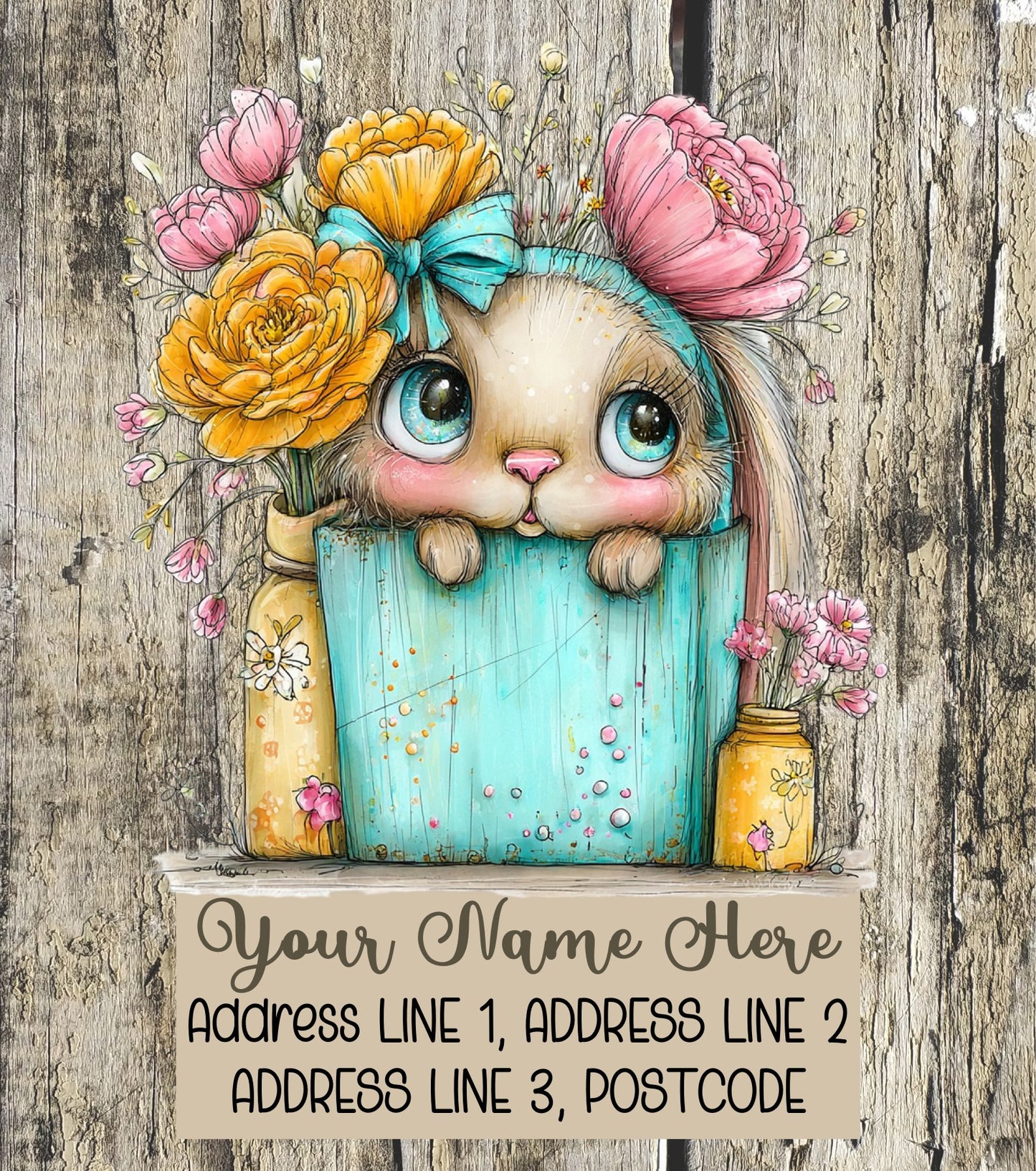 Peeking Bunny Mail Address Labels