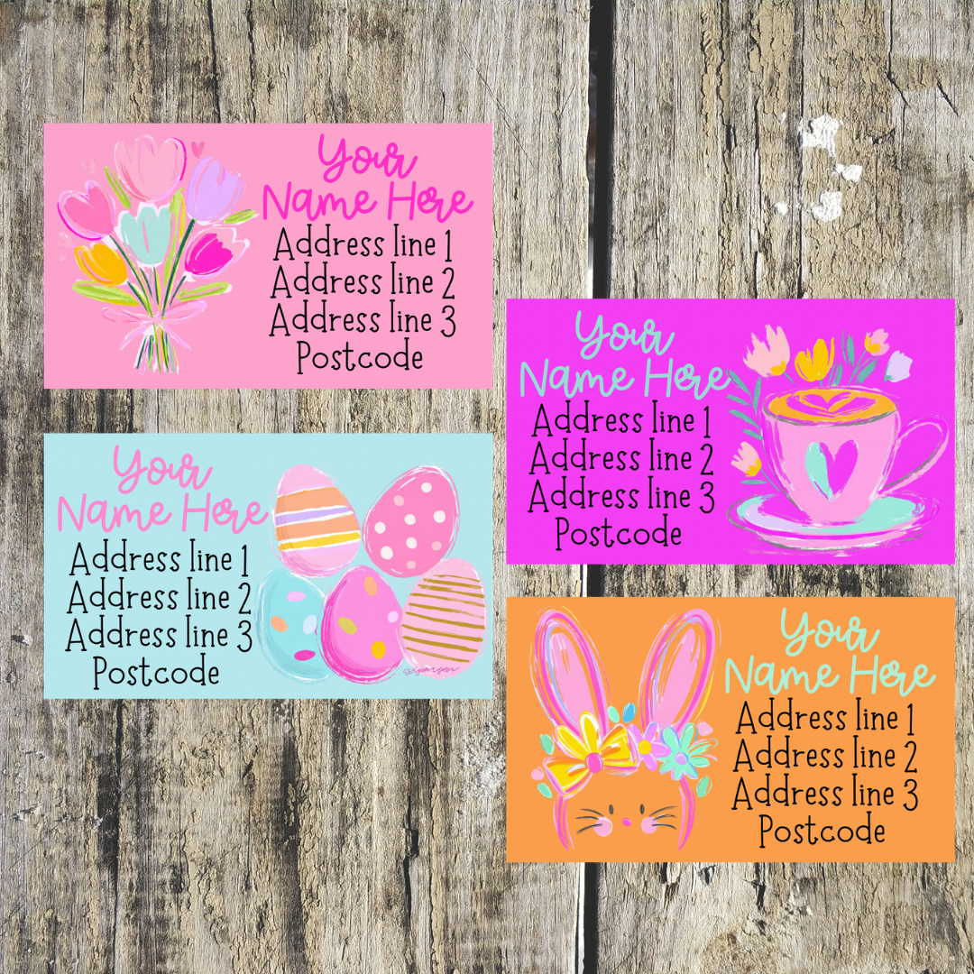 Neon Easter Mini Address Labels