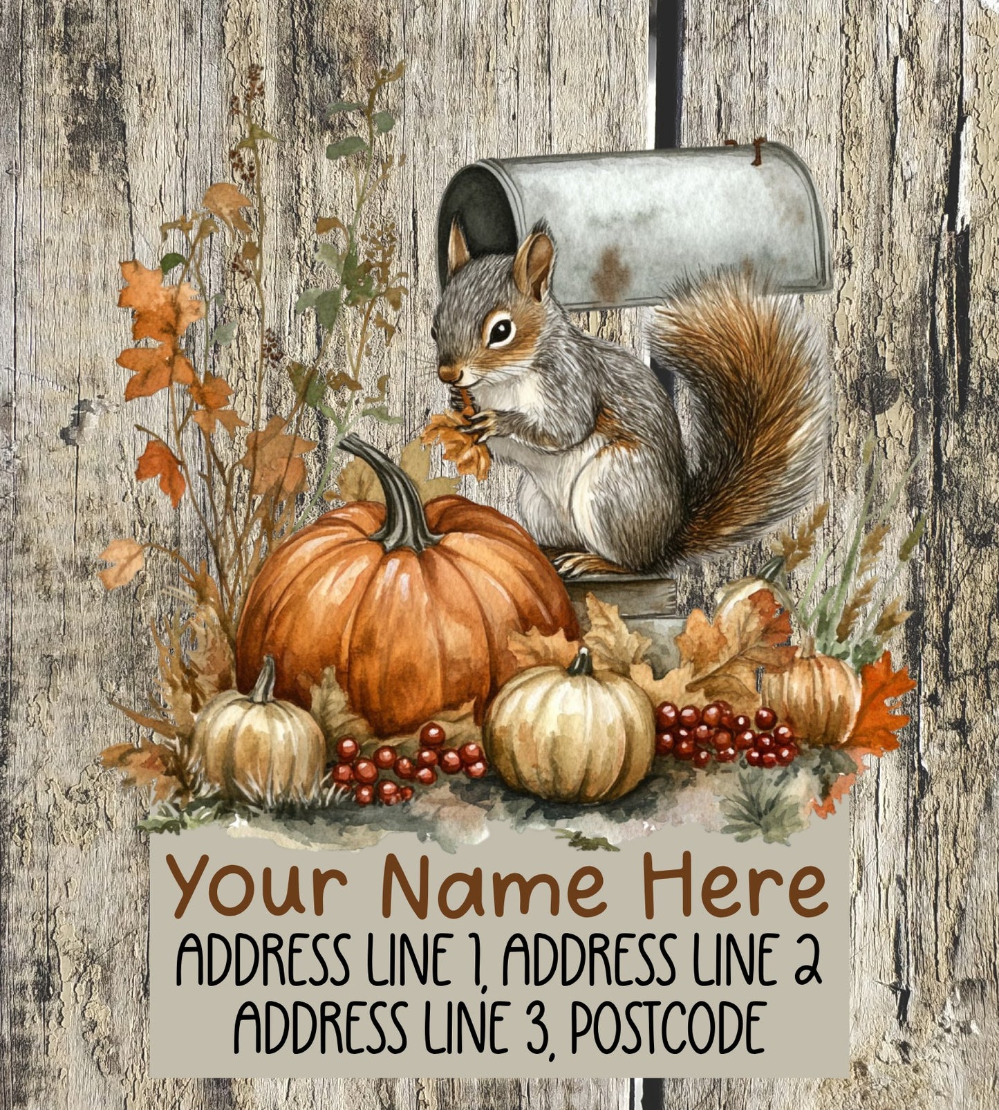 Squirrel Mail Address Labels