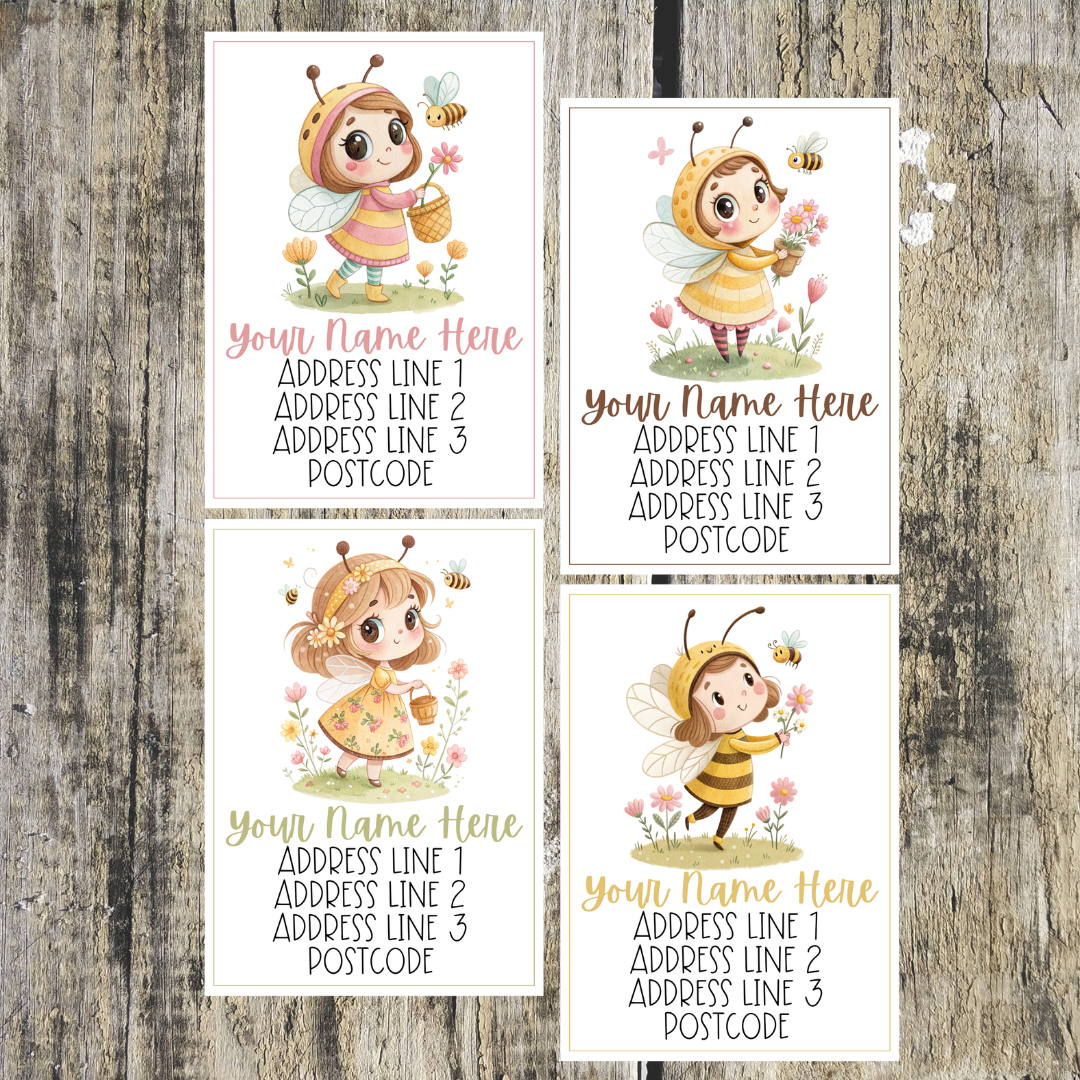 Kawaii Bumble Bee Mixed Address Labels
