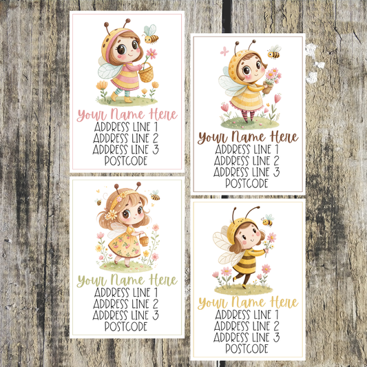 Kawaii Bumble Bee Mixed Address Labels
