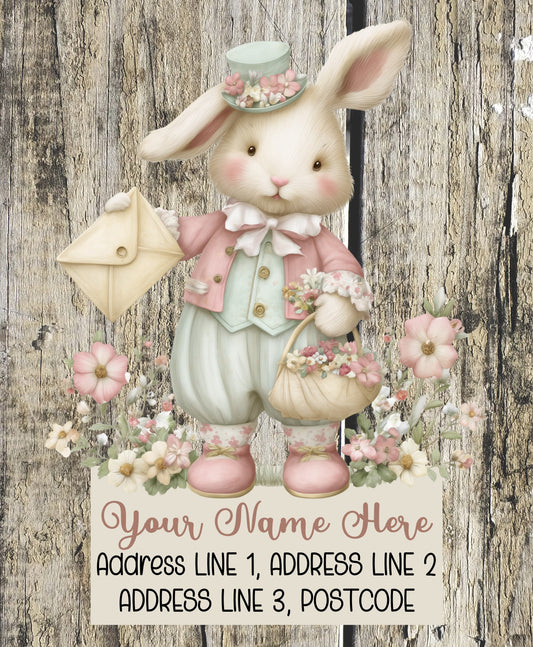 Spring Bunny Mail Address Labels