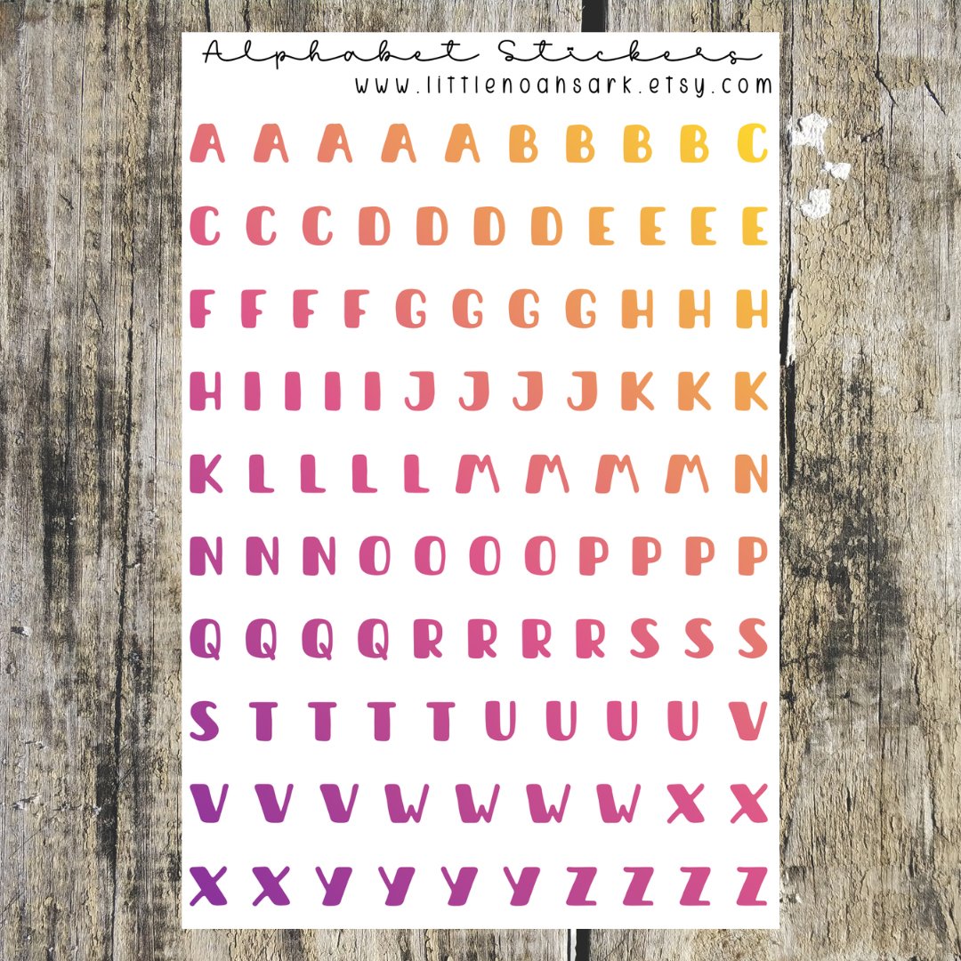 Alphabet Stickers