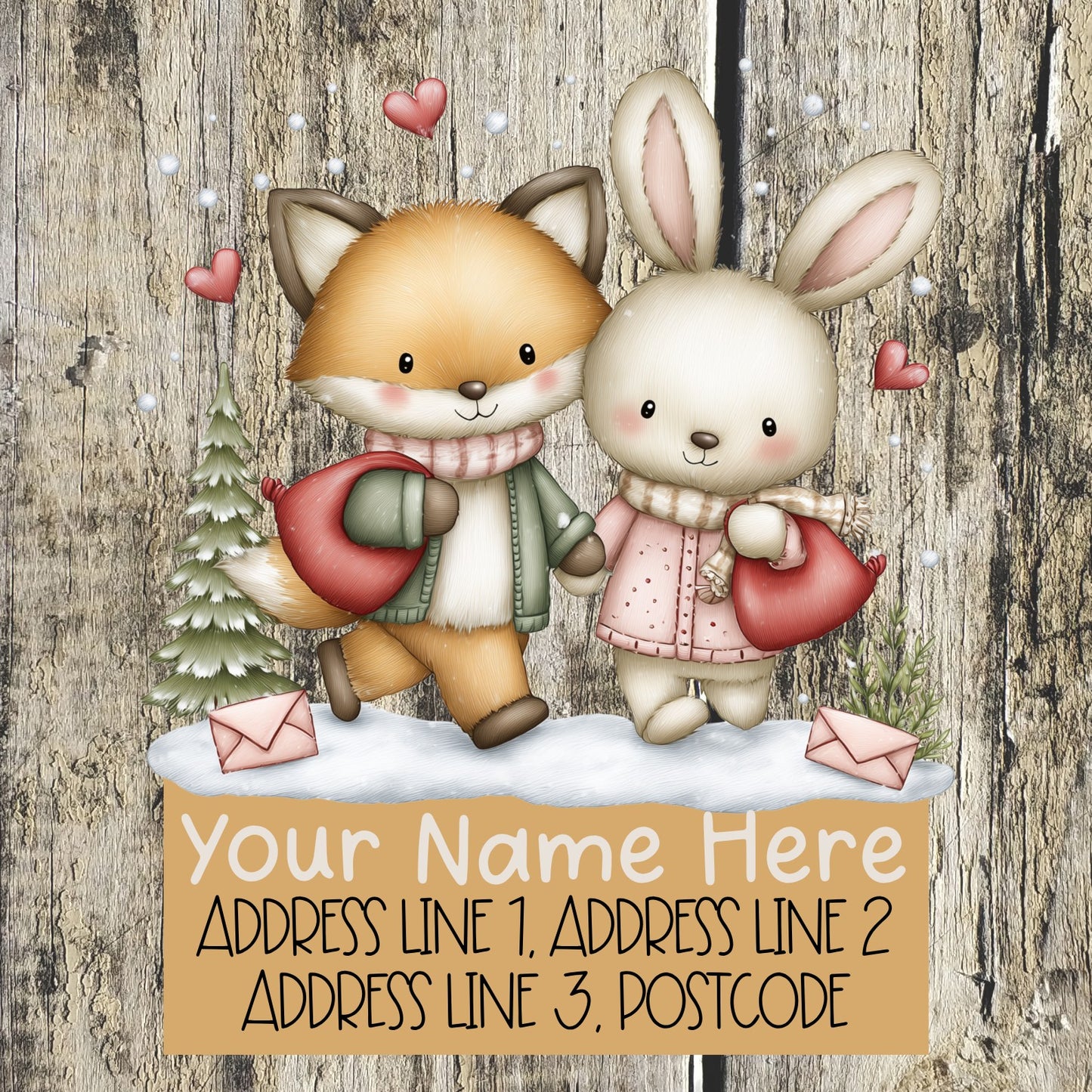 Forest Animal Mail Address Labels