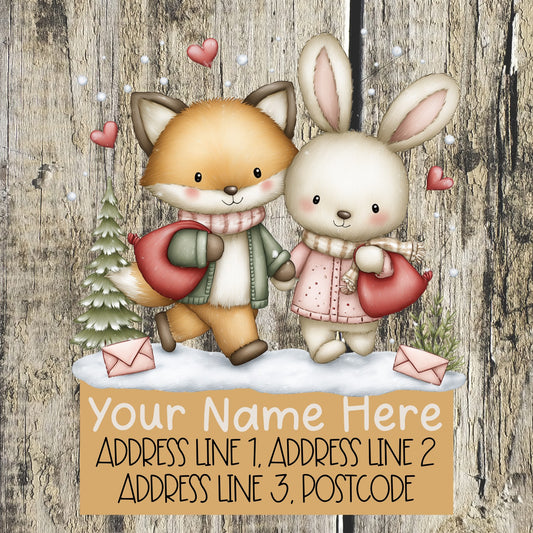 Forest Animal Mail Address Labels