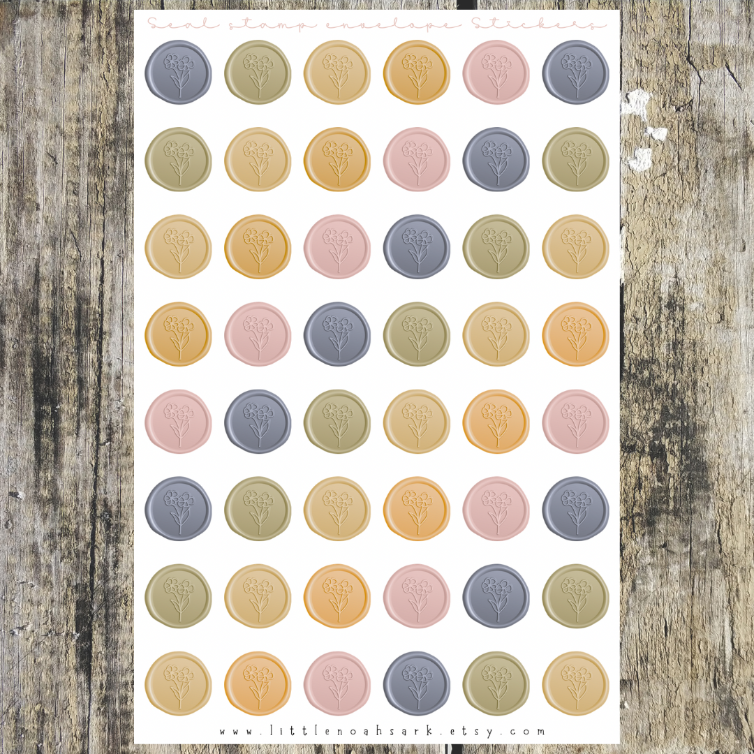 Seal Stamp Envelope Stickers