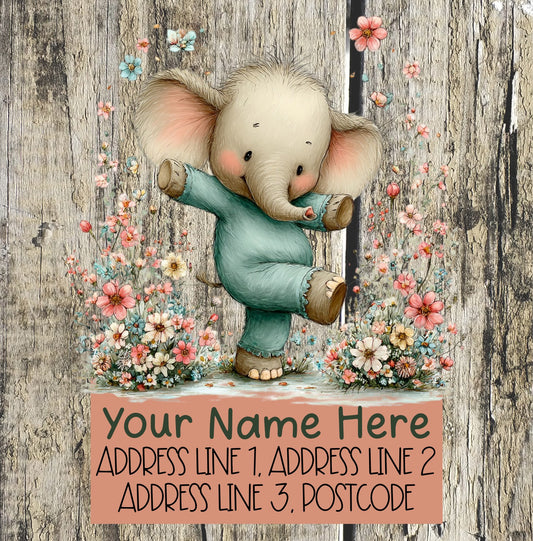 Spring Elephant Address Labels