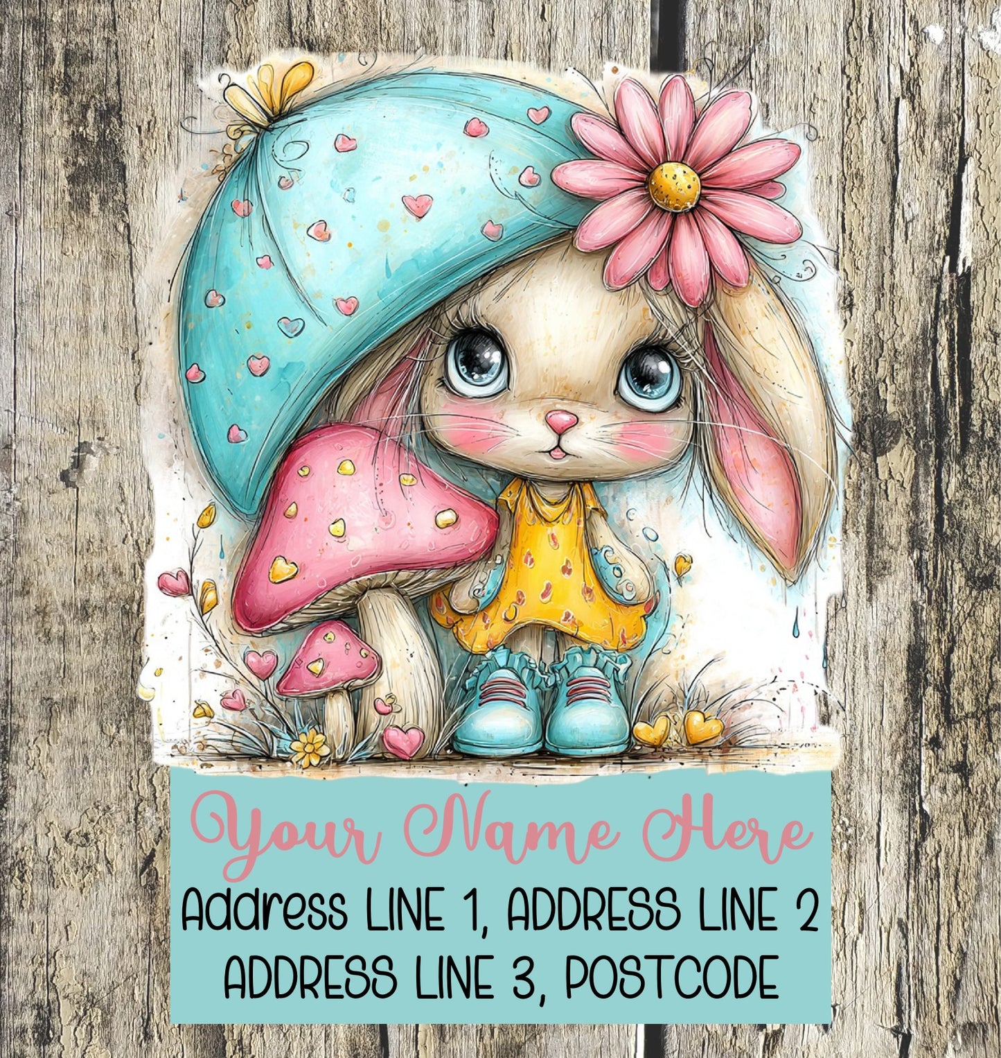 Peeking Bunny Mail Address Labels