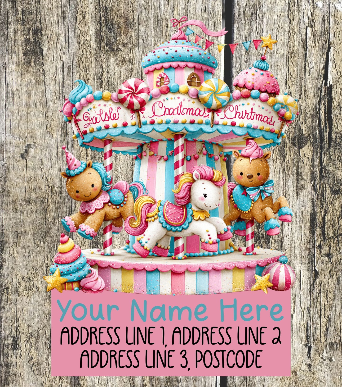 Gingerbread Candy Address Labels