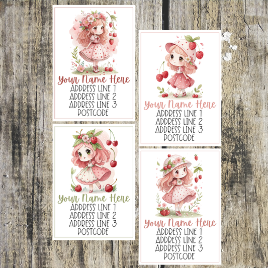 Kawaii Strawberry Mixed Address Labels