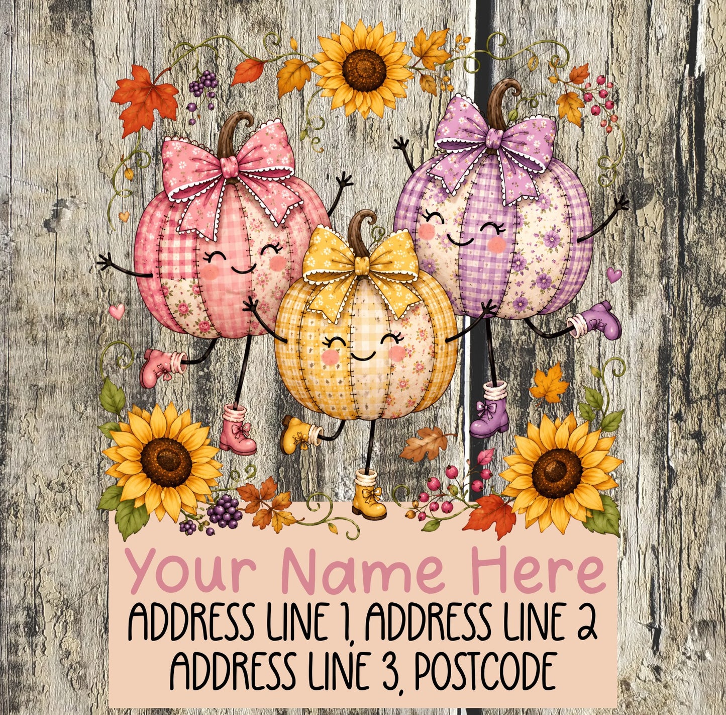 Autumn Pumpkin Scarecrow Address Labels