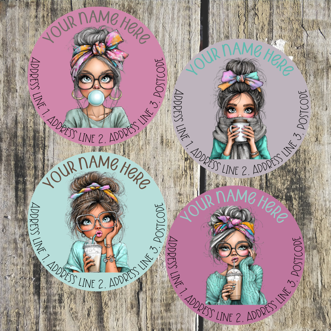 Coffee Girl Address Labels