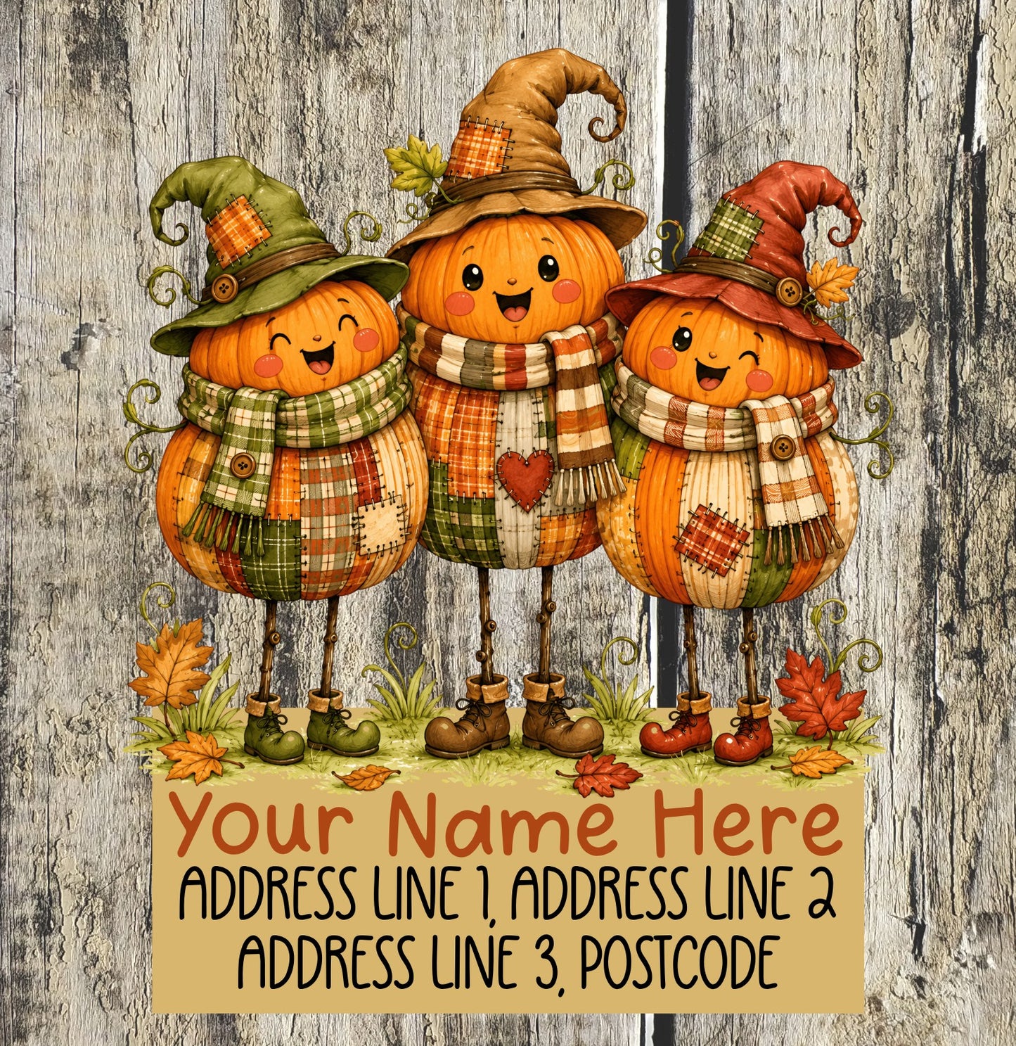Autumn Pumpkin Scarecrow Address Labels
