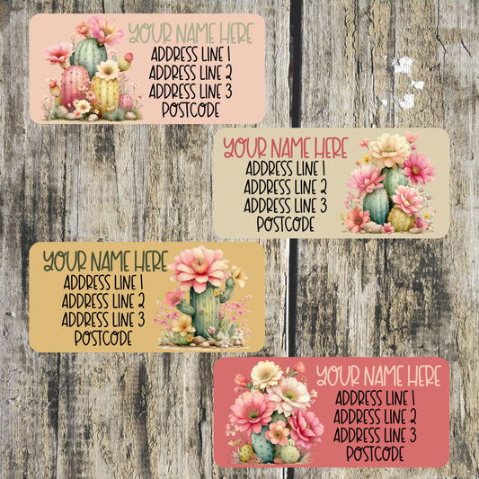 Summer Cactus Address Labels