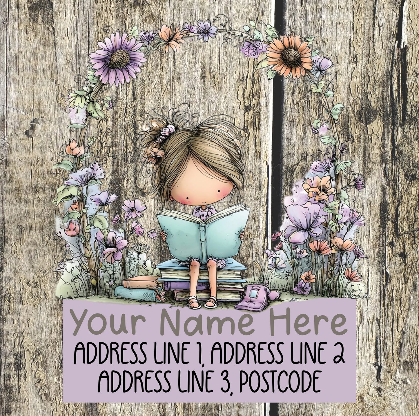 Purple Summer Address Labels