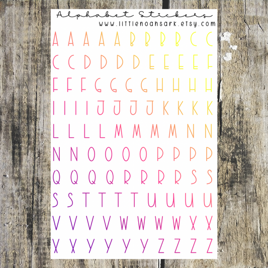 Alphabet Stickers