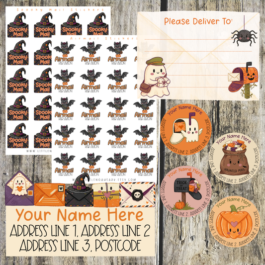 Spooky Mail label bundle