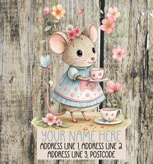 Mouse Tea party Address Labels