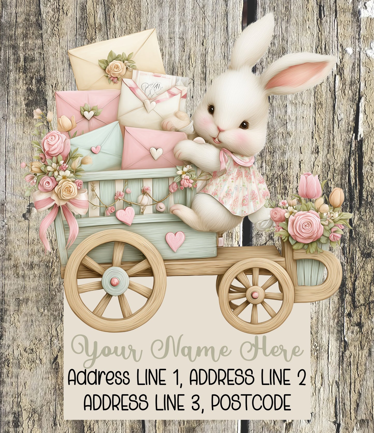 Spring Bunny Mail Address Labels