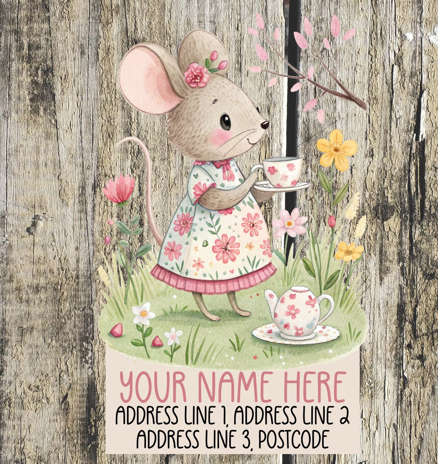 Mouse Tea party Address Labels