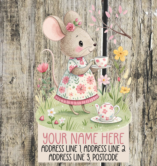 Mouse Tea party Address Labels