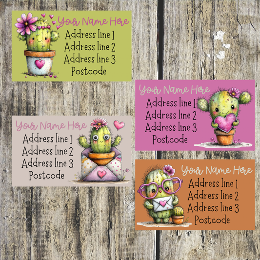 Cactus Mini Address Labels