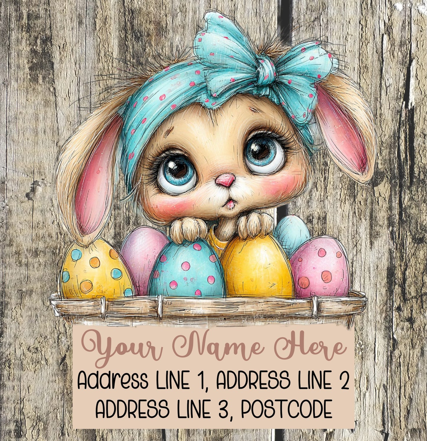 Peeking Bunny Mail Address Labels