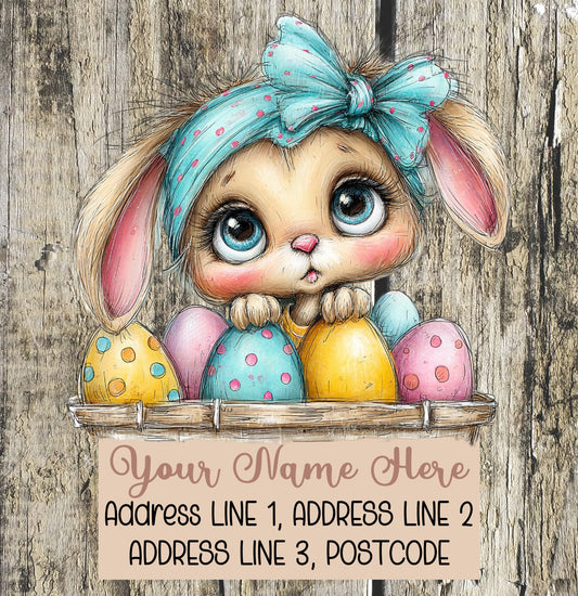 Peeking Bunny Mail Address Labels