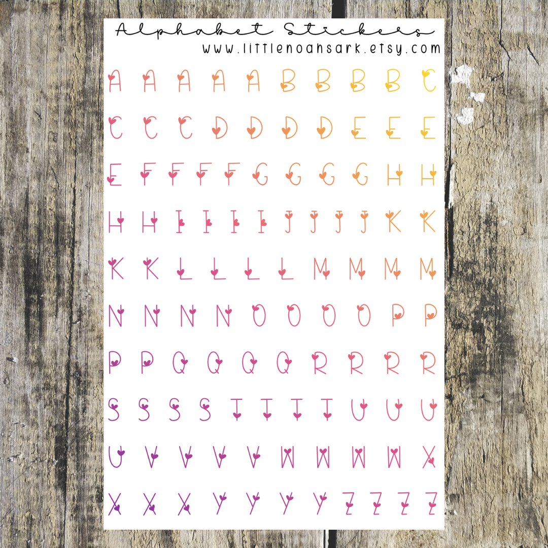 Alphabet Stickers