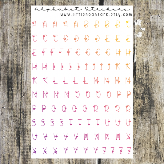 Alphabet Stickers
