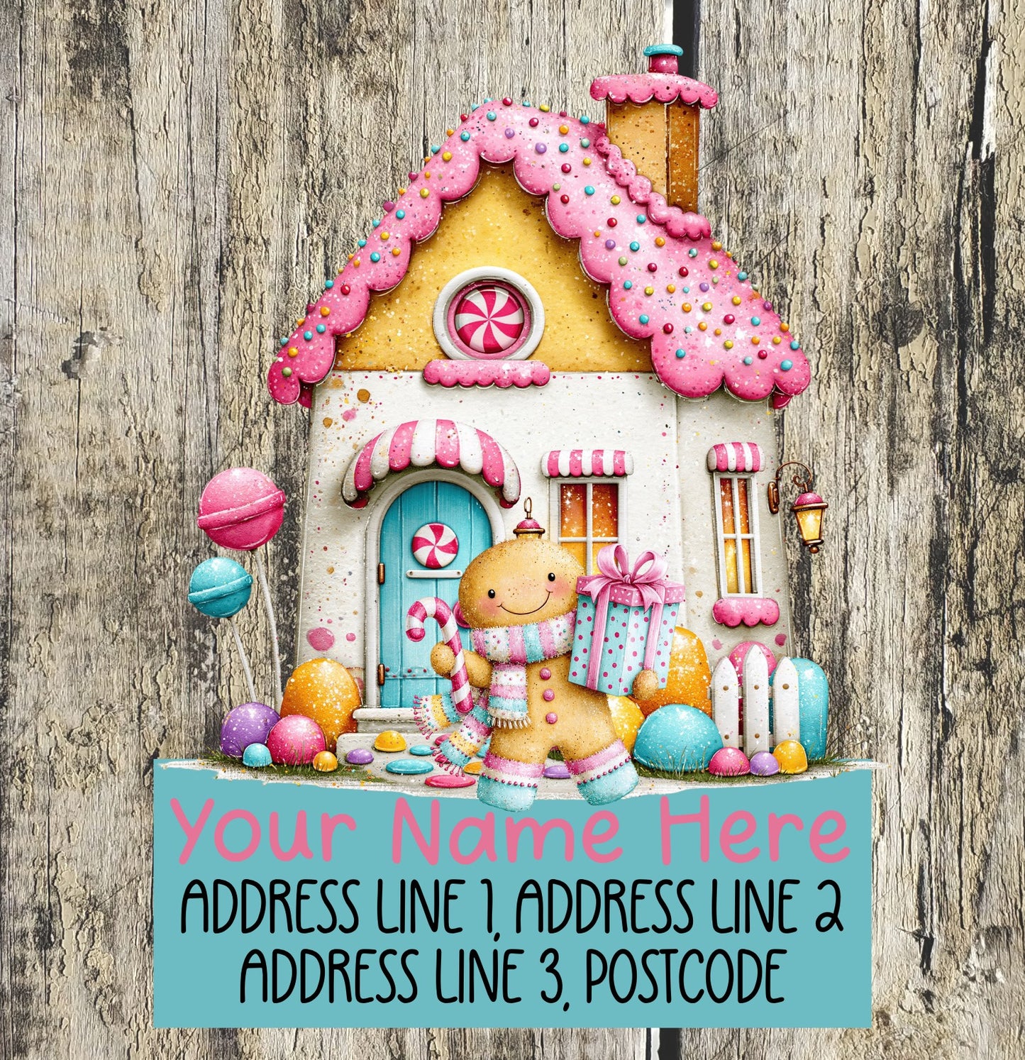 Gingerbread Candy Address Labels