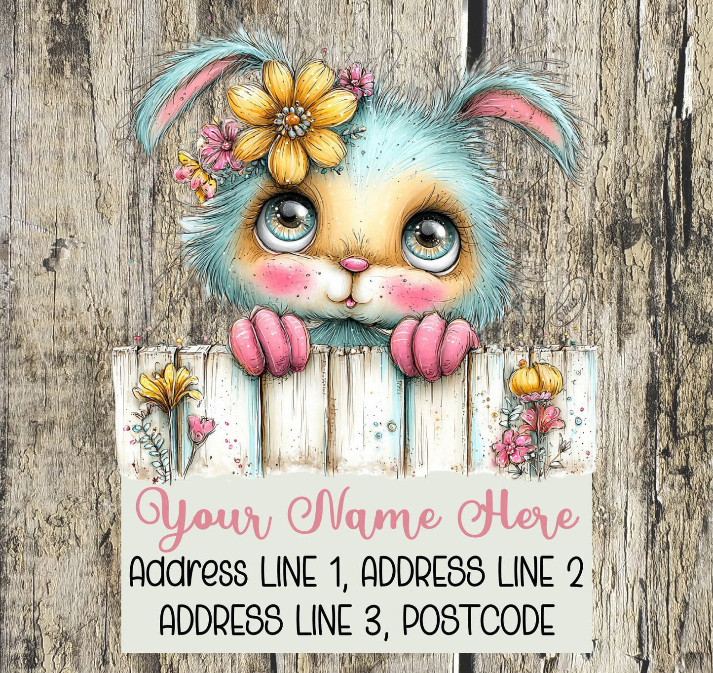 Peeking Bunny Mail Address Labels