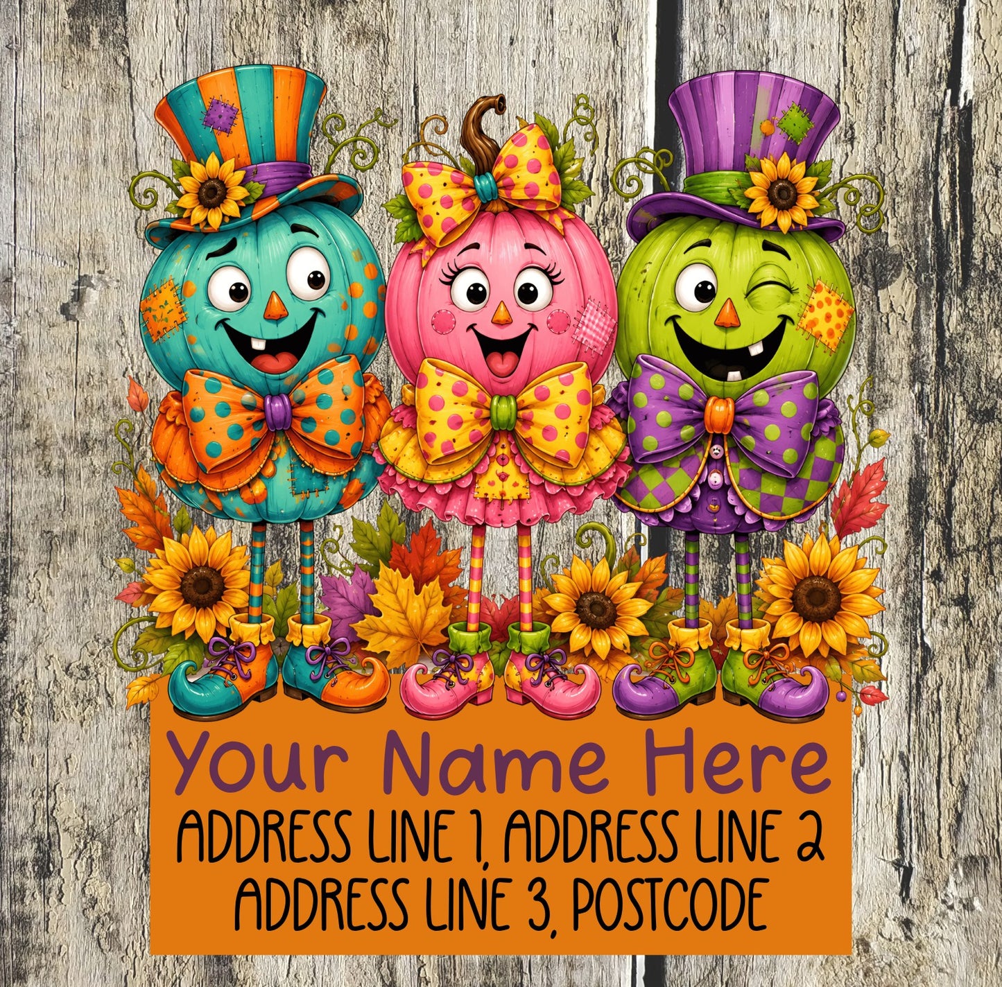 Autumn Pumpkin Scarecrow Address Labels